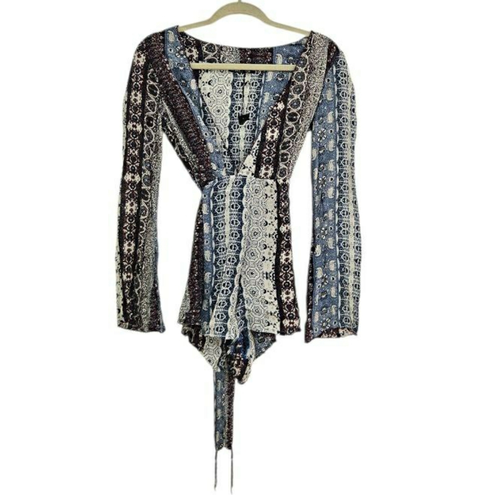 NEW Women Gypsy Global Village Multicolor Romper Size S
